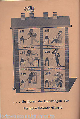 BERLIN GERMANY VINTAGE PARTIAL TELEPHONE OPERATORS BOOK 1953 - K-townConsignments