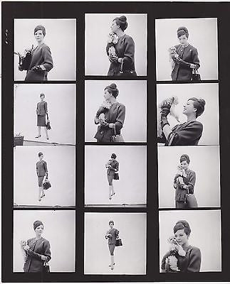 NANCY WESTBROOK SKIRT SUIT & DOG VINTAGE LILLY DACHE FASHION MODEL PHOTO SHEET - K-townConsignments