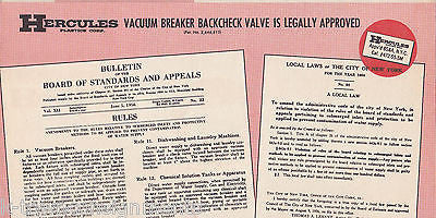 HERCULES LIGHT BULB VACUUM BRAKER VINTAGE SALES AD FLYER - K-townConsignments