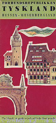 TYSKLAND GERMANY VINTAGE SOUVENIR GRAPHIC ADVERTISING MAP - K-townConsignments