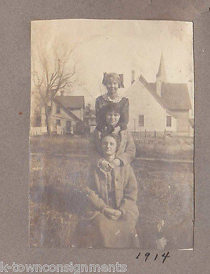 BOYS & GIRLS SWIMMING WITHOUT SUITS ANTIQUE SNAPSHOT PHOTOS 1914 - K-townConsignments