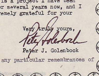 PETER GOLENBOCK BASEBALL AUTHOR VINTAGE AUTOGRAPH SIGNED BILLY SULLIVAN Jr NOTE - K-townConsignments