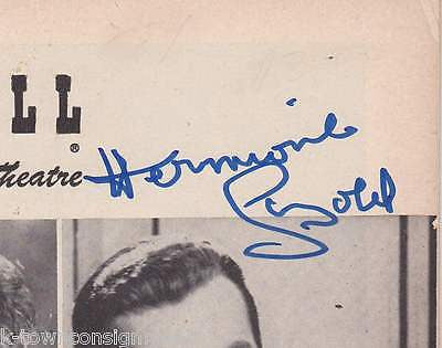 HERMIONE GINGOLD TV & THEATRE ACTRESS VINTAGE 1950s AUTOGRAPH SIGNED PLAYBILL - K-townConsignments