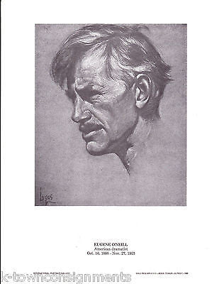 Eugene O'Neil American Dramatist Vintage Portrait Gallery Poster Print - K-townConsignments