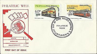 PHILATELIC WEEK VINTAGE PHILIPPINES GRAPHIC STAMPED POSTAL MAIL COVER - K-townConsignments