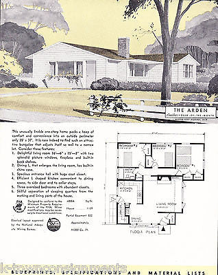 ARDEN FAMILY HOME DESIGN BY ARCHITECT L. MORGAN YOST VITAGE SALES AD PRINT - K-townConsignments
