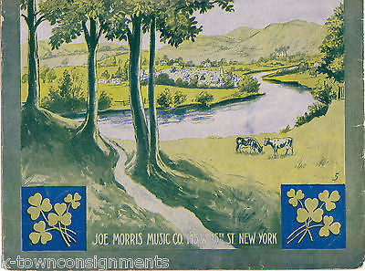 MY OWN HOME TOWN IN IRELAND ANTIQUE FRANK DRIGGS GRAPHIC ART SHEET MUSIC 1915 - K-townConsignments