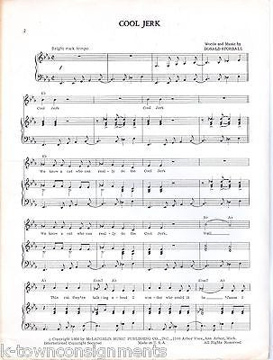 THE CAPITOLS COOL JERK KAREN RECORDS VINTAGE 1960s SHEET MUSIC & LYRICS - K-townConsignments
