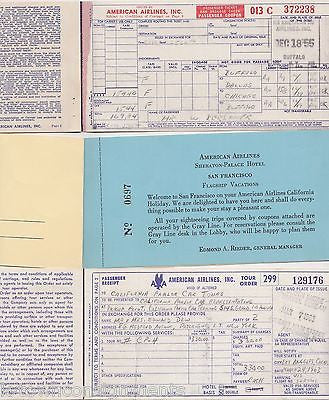 AMERICAN AIRLINES VINTAGE AVIATION ADVERTISING AIRPLANE TICKET BOOKS LOT 2 - K-townConsignments
