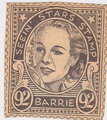 WENDY BARRIE MOVIE ACTRESS VINTAGE SEEIN STARS STAMP GRAPHIC PHOTO PROMO - K-townConsignments