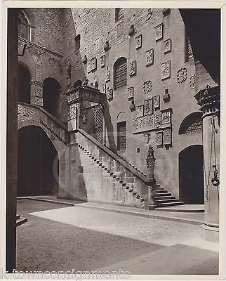 IL BARGELLO ITALIAN STAIRCASE FLORENCE ITALY ANTIQUE PHOTO BY EWING GALLOWAY - K-townConsignments