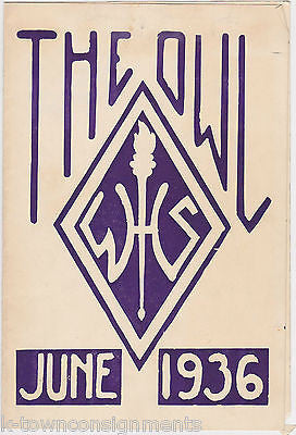 WATERTOWN HIGH SCHOOL NY THE OWL 1936 TRACK TEAM AUTOGRAPH PAGE BY ROLLIE IVERS - K-townConsignments
