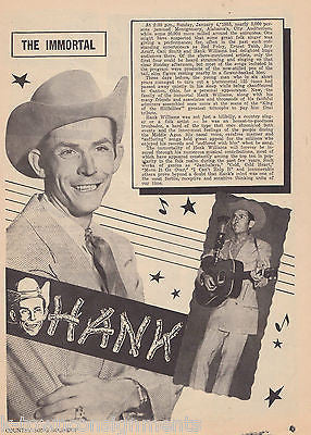 HANK WILLIAMS STORY VINTAGE COUNTRY SONG ROUNDUP MUSIC PHOTO MAGAZINE 1953 - K-townConsignments