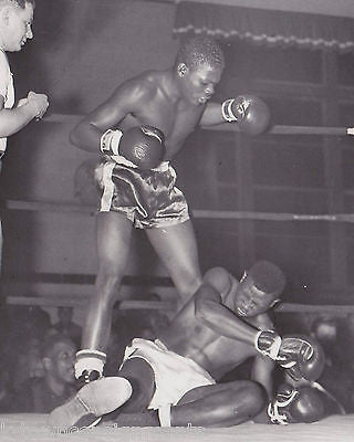 OUR LADY OF MT CARMEL AFRICAN AMERICAN BOXERS VINTAGE 1950s BOXING RING PHOTO - K-townConsignments