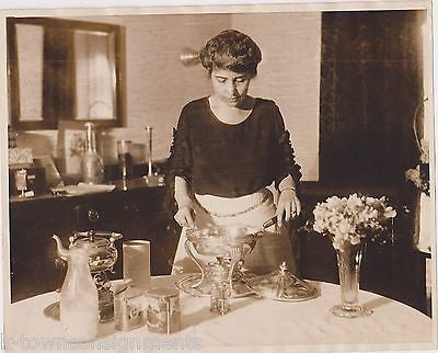 1st Lady Grace Coolidge White House Dinner Prep Antique 1920s News Press Photo - K-townConsignments