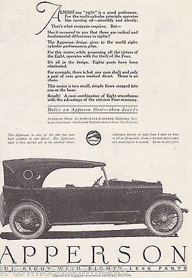 APPERSON AUTOMOBILE VINTAGE 1920s GRAPHIC ADVERTISING PRINT - K-townConsignments