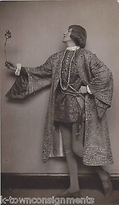 GWEN SALLY FEMALE STAGE ACTRESS DRESSED AS MAN ANTIQUE MOVIE PROMO PHOTO 1924 - K-townConsignments