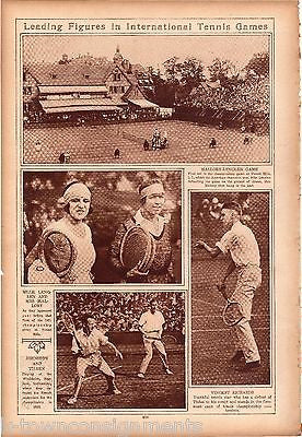 VINCENT RICHARDS SUZANNE LENGLEN 1920s TENNIS ANTIQUE SPORTS NEWS PHOTO PRINT - K-townConsignments