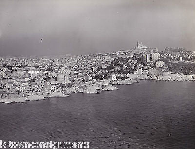 FRANCE MARSEILLE OCEAN CITYSCAPE CASTLE VINTAGE PROFESSIONAL TRAVEL PHOTO - K-townConsignments