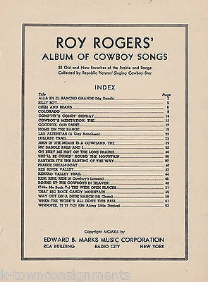 ROY ROGERS ALBUM OF COWBOY SONGS VINTAGE 1940s COUNTRY SHEET MUSIC BOOK - K-townConsignments