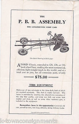 P.B.B. ASSEMBLY ANTIQUE CARS & WAGONS GRAPHIC SALES AD FLYER - K-townConsignments