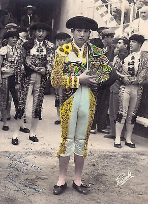 PACO CAMINO SPANISH MATADOR BULL FIGHTER RARE AUTOGRAPH SIGNED LATIN DECO PHOTO - K-townConsignments