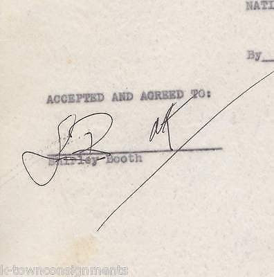 SHIRLEY BOOTH HAZEL TV ACTRESS ORIGINAL NBC SHOW APPEARANCE CONTRACT 1951 - K-townConsignments