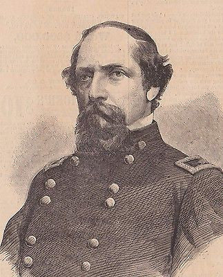 JAMES B. RICKETTS UNION CIVIL WAR GENERAL INDIAN FIGHTER ANTIQUE PHOTO ENGRAVING - K-townConsignments