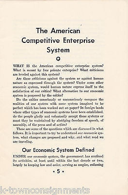 AMERICAN COMPETITIVE ENTERPRISE SYSTEM VINTAGE 1940s PRO-CAPITALISM ECONOMICS - K-townConsignments