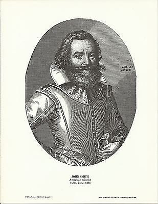 John Smith American Colonist Vintage Portrait Gallery Poster Print - K-townConsignments