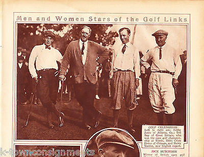 MEN & WOMEN STARS OF THE GOLF LINK VINTAGE NEWS PHOTO POSTER PRINT 1922 - K-townConsignments