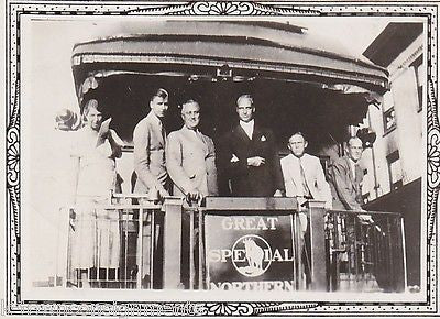 FRANKLIN ROOSEVELT ELEANOR ROOSEVELT GREAT NORTHERN TRAIN ANTIQUE SNAPSHOT PHOTO - K-townConsignments