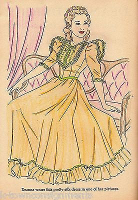 DEANNA DURBIN & HER TRUNK FULL OF CLOTHS COLORING BOOK UNIVERSAL PICTURES STAR - K-townConsignments