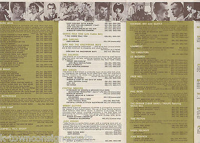 BOB GIBSON ELEKTRA RECORDS VINTAGE GRAPHIC ADVERTISING LABEL CATALOG BROCHURE - K-townConsignments