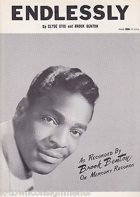 BROOK BENTON ENDLESSLY VINTAGE R&B MERCURY RECORDS SHEET MUSIC & LYRICS - K-townConsignments