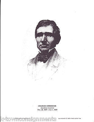 Charles Goodyear American Inventor Vintage Portrait Gallery Poster Print - K-townConsignments