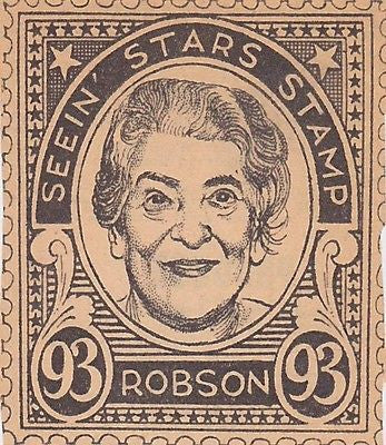 FLORA ROBSON MOVIE ACTRESS VINTAGE SEEIN STARS STAMP GRAPHIC PHOTO PROMO - K-townConsignments