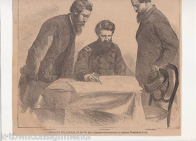 JOHN WILKES BOOTH ASSASSIN BOSTON CORBETT ANTIQUE CIVIL WAR ENGRAVING PRINT 1865 - K-townConsignments