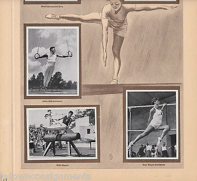 ERNA BURGER ALOIS HUDEC GYMANSTICS OLYMPICS 1936 PHOTO CARDS POSTER PRINT - K-townConsignments