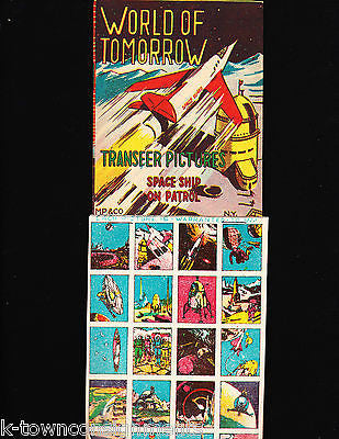 WORLD OF TOMORROW SPACESHIP VINTAGE MP & Co KIDS TRANSFER STICKERS STORE DISPLAY - K-townConsignments