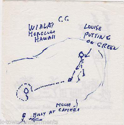 BILLY SULLIVAN WHITE SOX BASEBALL CATCHER VINTAGE GOLF DRAWING & LOVE LETTERS - K-townConsignments