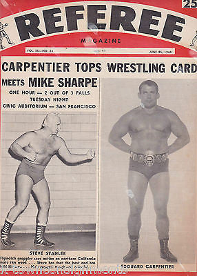 FLOYD PATTERSON EMILIO FLORES REFEREE VINTAGE BOXING MAGAZINE JUNE 1960 - K-townConsignments