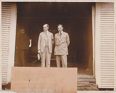 Island Park ME President Coolidge & General Dawes Antique 1920s News Press Photo - K-townConsignments