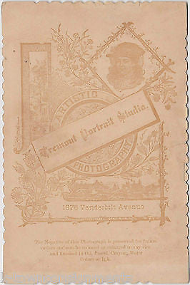 VICTORIAN GIRL W/ BLONDE DOLL IN CARRIAGE ANTIQUE 1870s CABINET PHOTOGRAPH - K-townConsignments