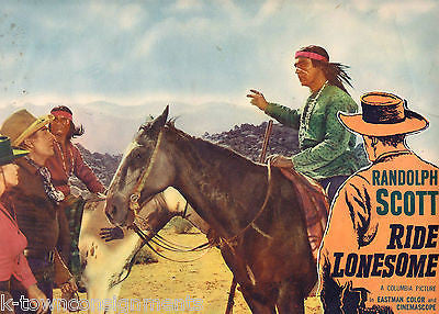 RANDOLPH SCOTT LONESOME RIDE MOVIE ACTOR VINTAGE 1950s COLUMBIA PICTURES POSTER - K-townConsignments