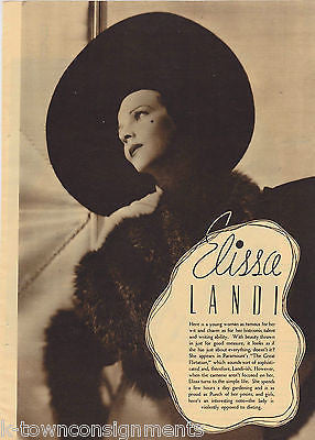MARION DAVIES & ELISSA LANDI MOVIE ACTRESSES VINTAGE PROMO PHOTO PRINT 1935 - K-townConsignments