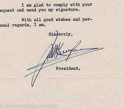 JAMES KEMPER WWII US CHAMBER OF COMMERCE PRESIDENT AUTOGRAPH SIGNED LETTERHEAD - K-townConsignments