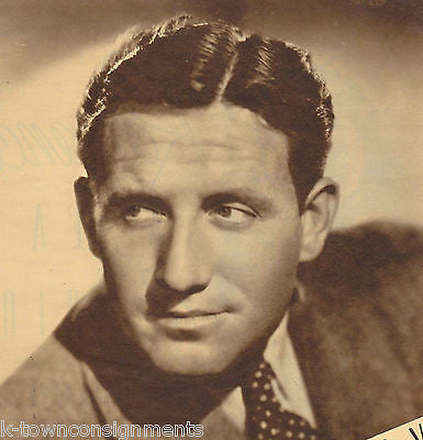 SPENCER TRACY & DELORES DEL RIO MOVIE ACTORS VINTAGE PROMO PHOTO PRINT 1935 - K-townConsignments