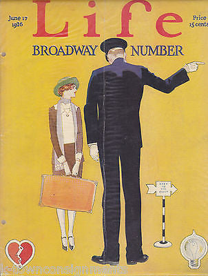 LIFE MAGAZINE BROADWAY NUMBER 1926 ANTIQUE COVER ART GARRET PRICE - K-townConsignments