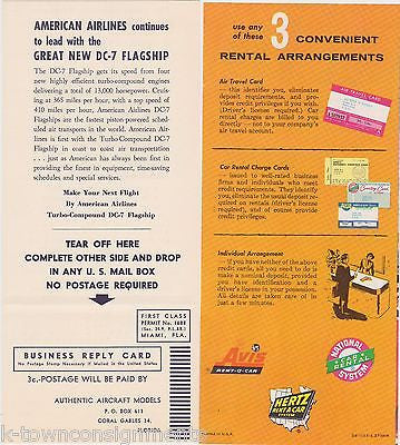 AMERICAN AIRLINES GRAPHIC ADVERTISING BOARDING PACKET IN FLIGHT STICKER & FLYERS - K-townConsignments